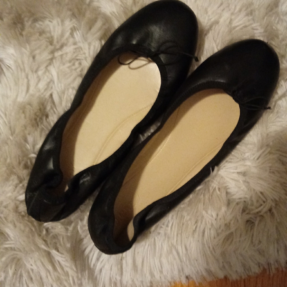 Jcrew leather ballet flats